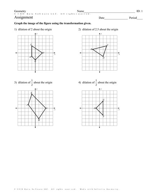 Dilations Worksheet With Answers